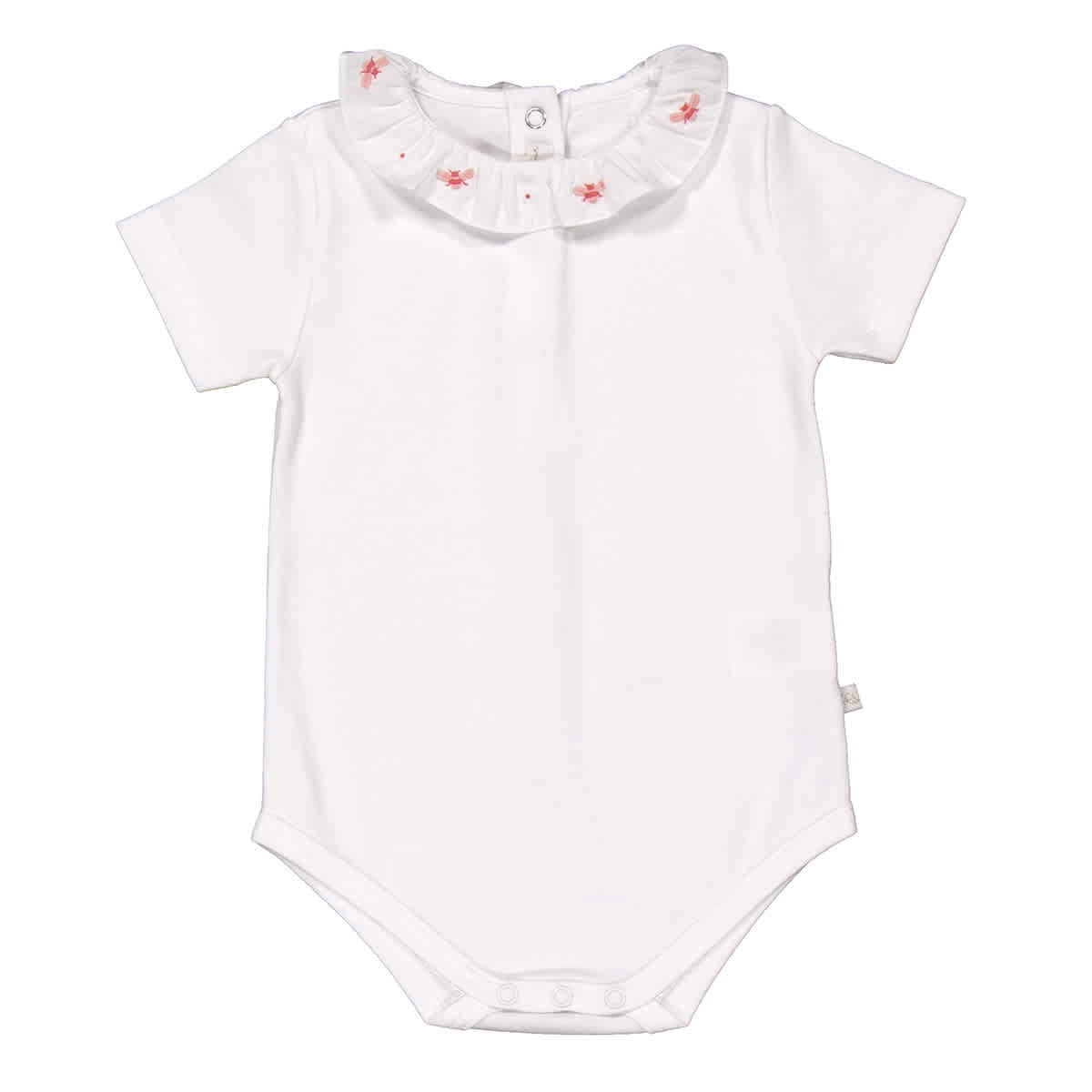 Marie Chantal Newborn Alexandra Ruffle Collar Onesie, Size 3M
