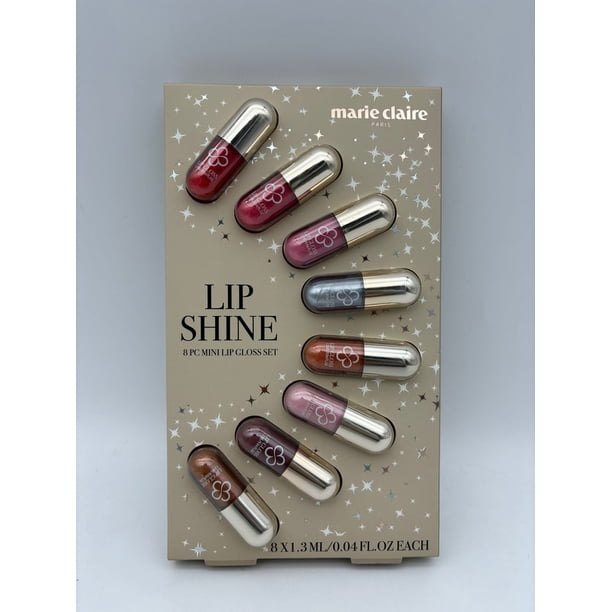 Marie Claire Paris Lip Shine 8-Piece Mini Lip Gloss Set - Walmart