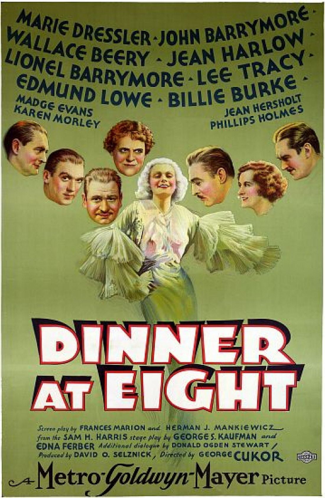 Marie Dressler John Barrymore Jean Harlow Canvas Art - (24 x 36)