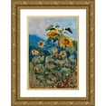 thumbnail image 1 of Marie Egner 13x18 Gold Ornate Wood Frame and Double Matted Museum Art Print Titled - Study of Sunflowers, 1 of 4