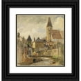 thumbnail image 1 of Marie Egner 15x16 Black Ornate Wood Framed Double Matted Museum Art Print Titled - Weisenkirchen in the Wachau, 1 of 5