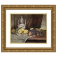 thumbnail image 1 of Marie Egner 24x20 Gold Ornate Framed and Double Matted Museum Art Print Titled - Fruit Tire Life with Jug (C1879), 1 of 4
