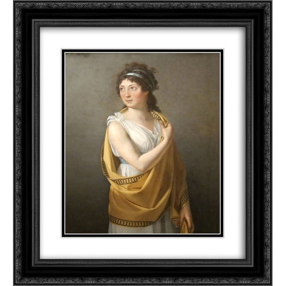 Marie Guillemine Benoist 2x Matted 20x24 Black Ornate Framed Art Print 'Portrait of a Lady'