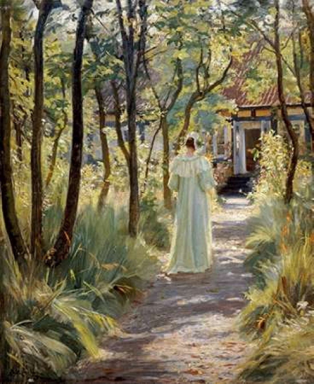 Marie In The Garden Canvas Art - Peter Severin Kroyer (24 x 30)