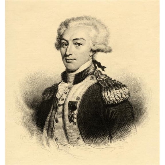 Marie-Joseph Paul Yves Roch Gilbert De Motier Marquis De Lafayette 1757-1834 Poster Print - Large - 28 x 30