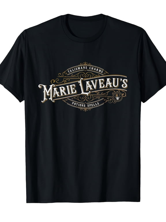 Marie Laveau's Voodoo Shop Potions Spells Halloween Gothic T-Shirt for Men Women