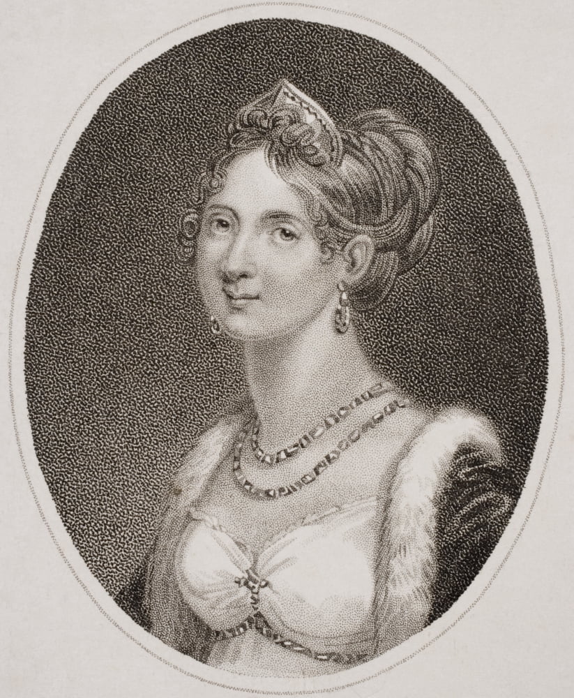Marie Louise Empress Of The French Duchess Of Parma Piacenza And Guastalla 1791-1847 Second Wife Of Napoleon I Engraved By Heath Canvas Art - Ken Welsh Design Pics (13 x 16)
