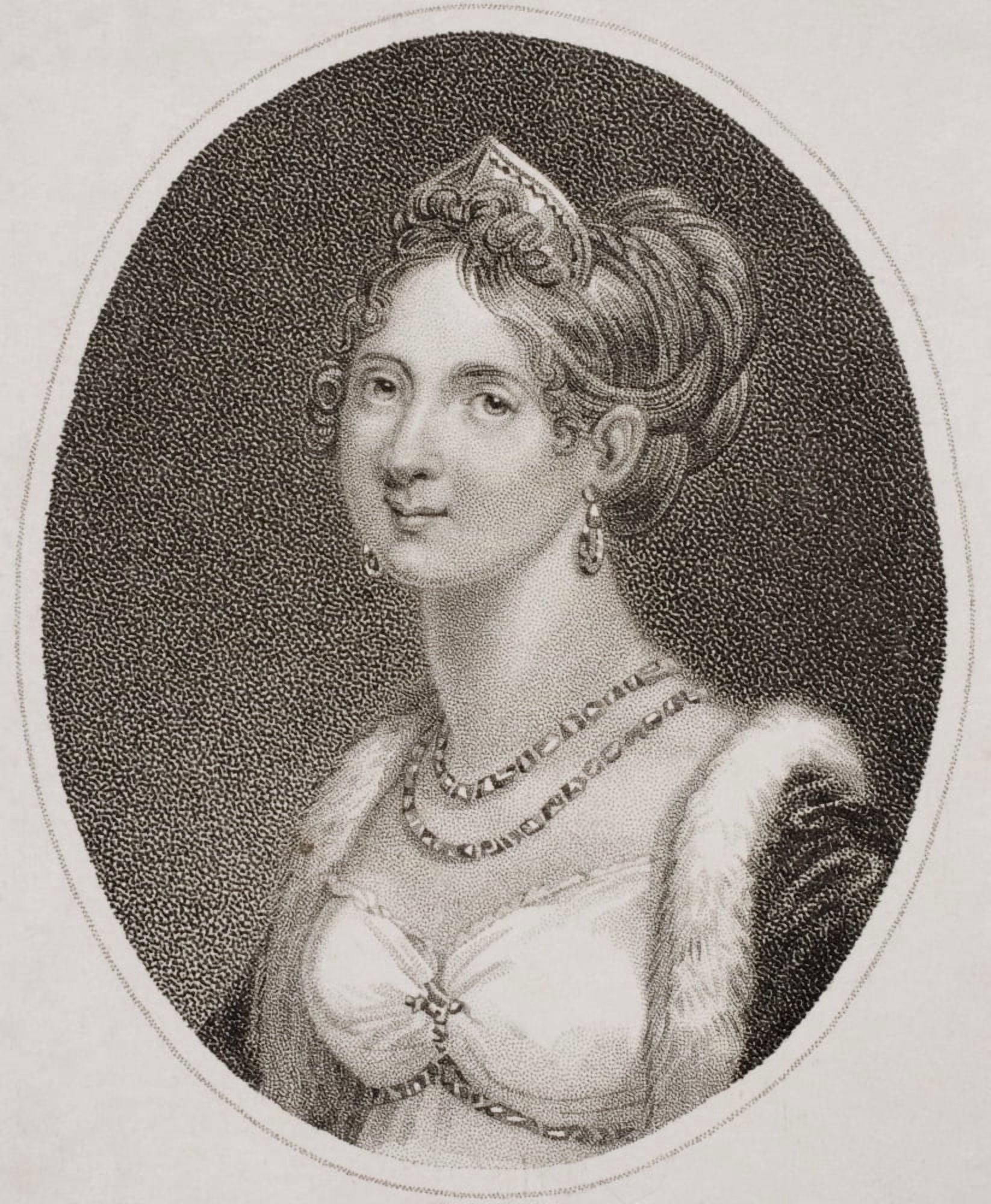 Marie Louise Empress Of The French Duchess Of Parma Piacenza And Guastalla 1791-1847 Second Wife Of Napoleon I Engraved By Heath Canvas Art - Ken Welsh  Design Pics (26 x 32)