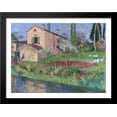 thumbnail image 1 of Marie Louise House in Spring 36x28 Large Black Wood Framed Print Art by Henri Martin, 1 of 2