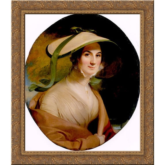Marie Oldmixon, Mrs. George Lingen 24x20 Gold Ornate Wood Framed Canvas Art by Thomas Sully