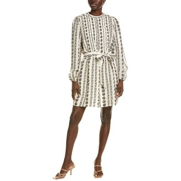 Marie Oliver womens  Catie Linen-Blend Shift Dress, xs, White