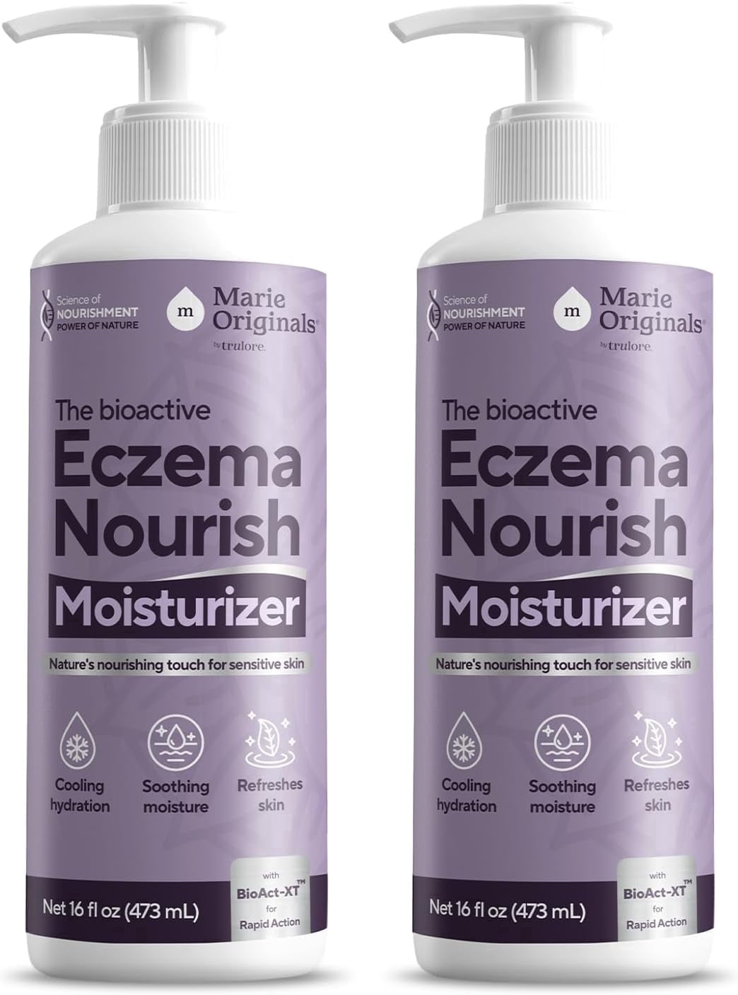 Marie Originals Eczema Nourish Moisturizing Lotion, Hydrating Cream for Dry, Itchy & Sensitive Skin, Hypoallergenic (2pack)