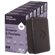 Marie Originals Eczema & Psoriasis Face & Body Soap Bar   Natural, Gentle, Anti-Itch, Moisturizing, Cleansing Skincare for Dry, Itchy, Flaky Skin 6 Pack