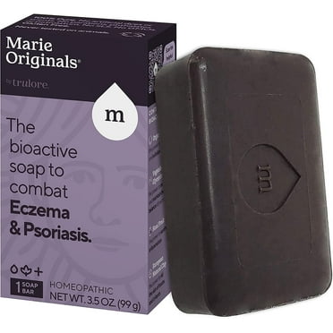 Marie Originals Eczema Face Soap Body Wash Bar – All Natural Psoriasis, Dermatitis Treatment for Dry Itchy Flaky Skin Relief – Gentle Detoxifying, Healing, Anti-Itch, Cleansing Skincare (Pack of 1)
