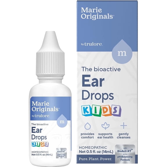 Marie Originals Kids Ear Drops, Gentle Ear Care for Children, Gentle Formula Supports Ear Comfort & Balance, Daily Cleansing Drops, 0.5 fl oz