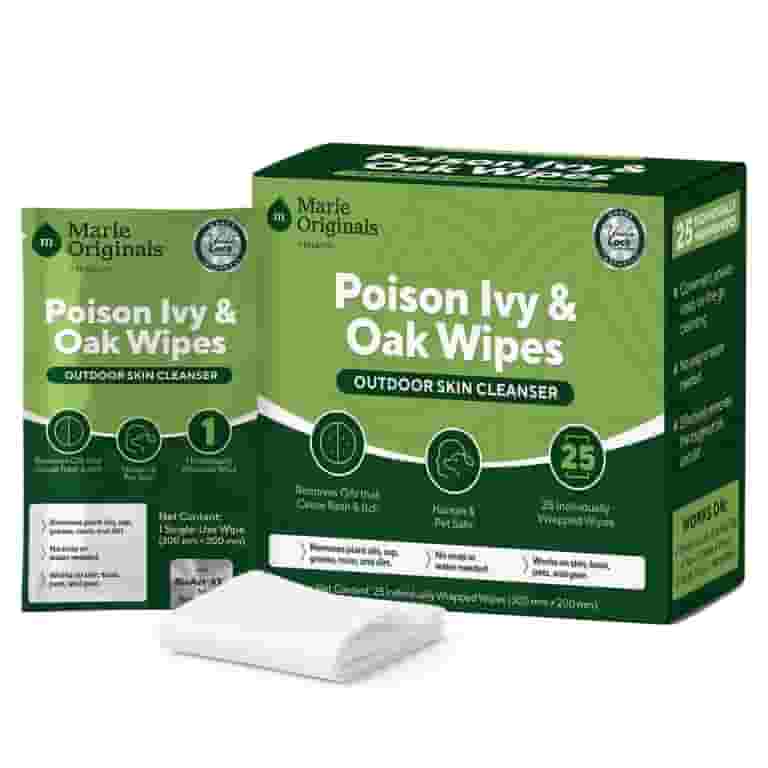 Marie Originals Poison Ivy & Oak Wipes, Outdoor Skin Cleanser for Marie Originals Poison Ivy & Oak Wipes, Outdoor Skin Cleanser for
