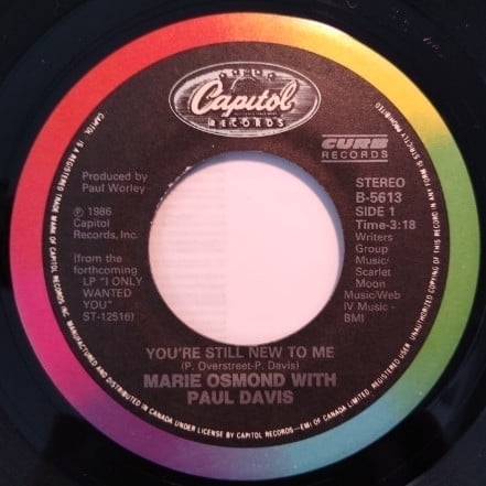 Marie Osmond With Paul Davis  You're Still New To Me / New Love (7" 45RPM)