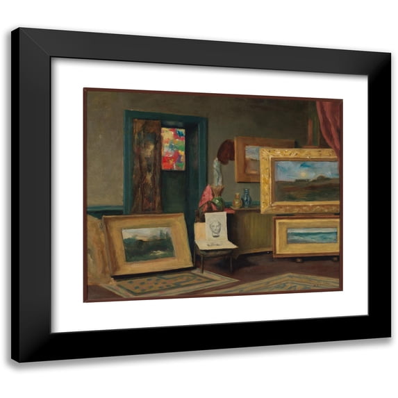 Marie P. Castegnier 23x20 Black Modern Framed Museum Art Print Titled - Dwight Tryon's Studio