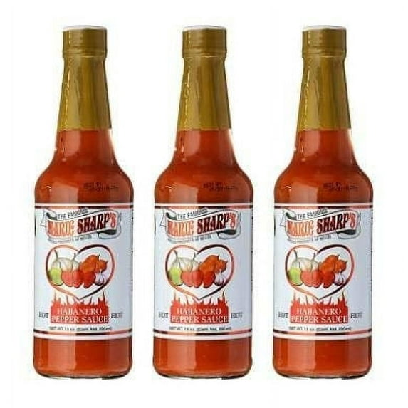 Marie Sharps Hot Habanero Pepper Sauce 10 oz (pack of 3)