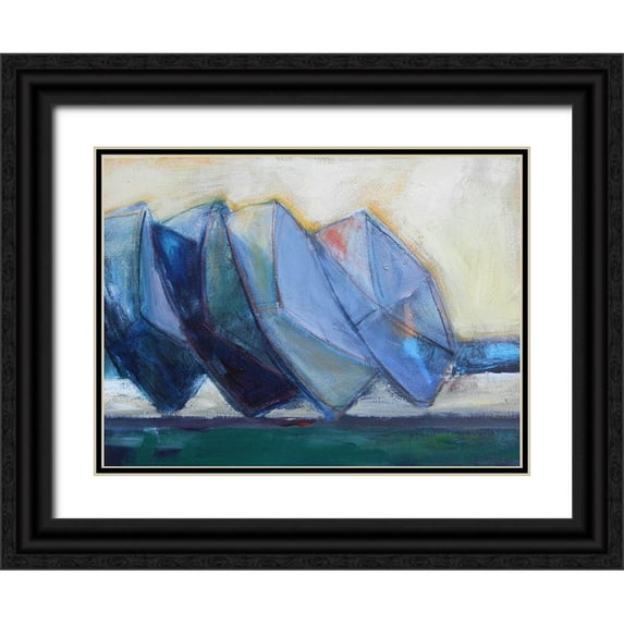 Marie, Susanne 14x11 Black Ornate Wood Framed with Double Matting Museum Art Print Titled - Boats Waiting