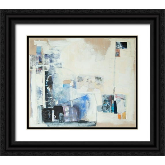 Marie, Susanne 30x26 Black Ornate Wood Framed with Double Matting Museum Art Print Titled - Shifting Blues