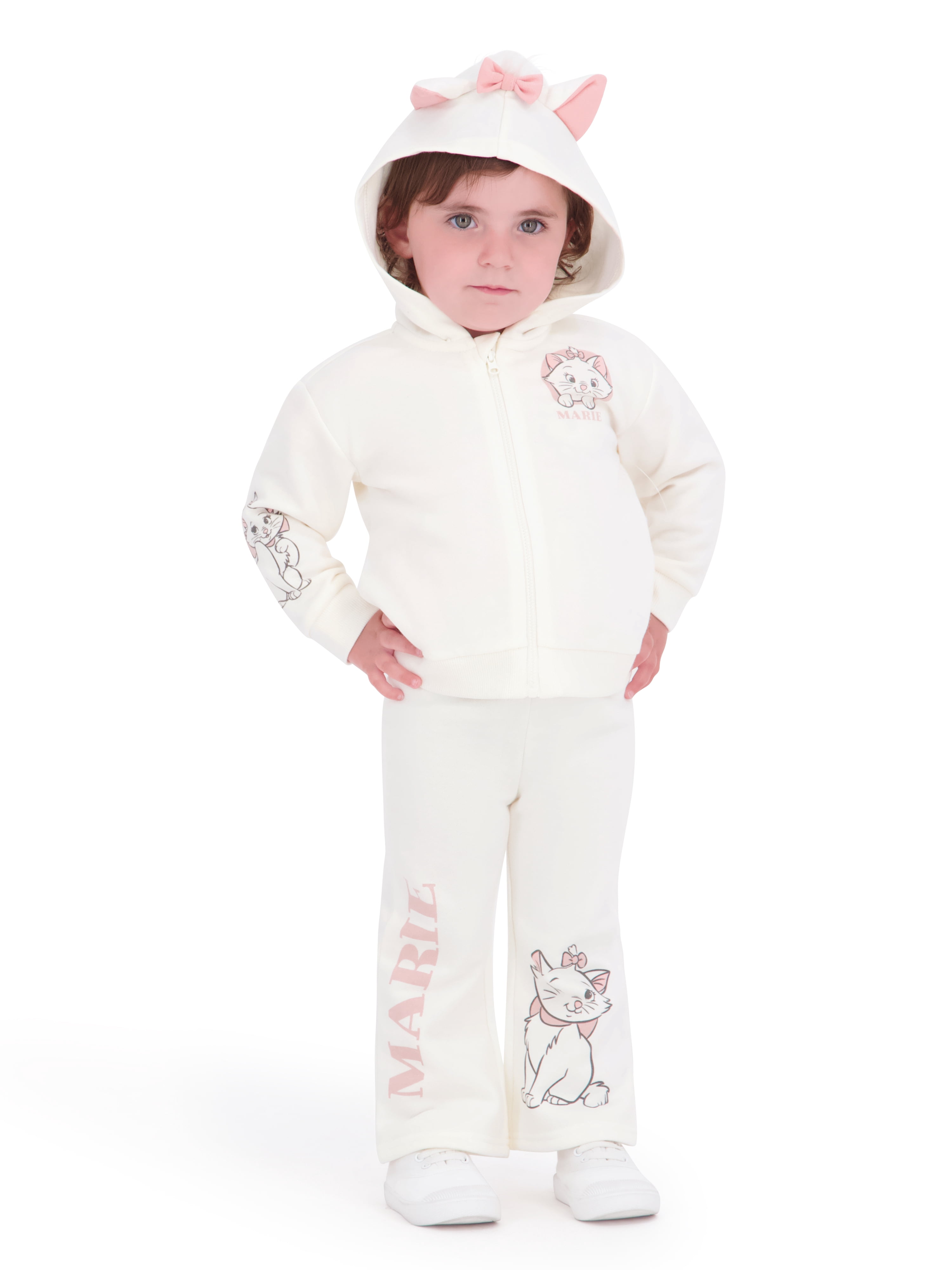 Marie The Aristocat Baby Girl 3 Piece Fleece Jogger Set, Sizes 0-24 Months