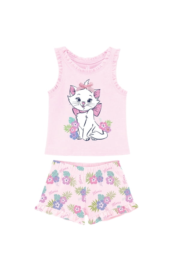 Marie The Aristocat Toddler Girl Short Set, Sizes 12 Months-5T