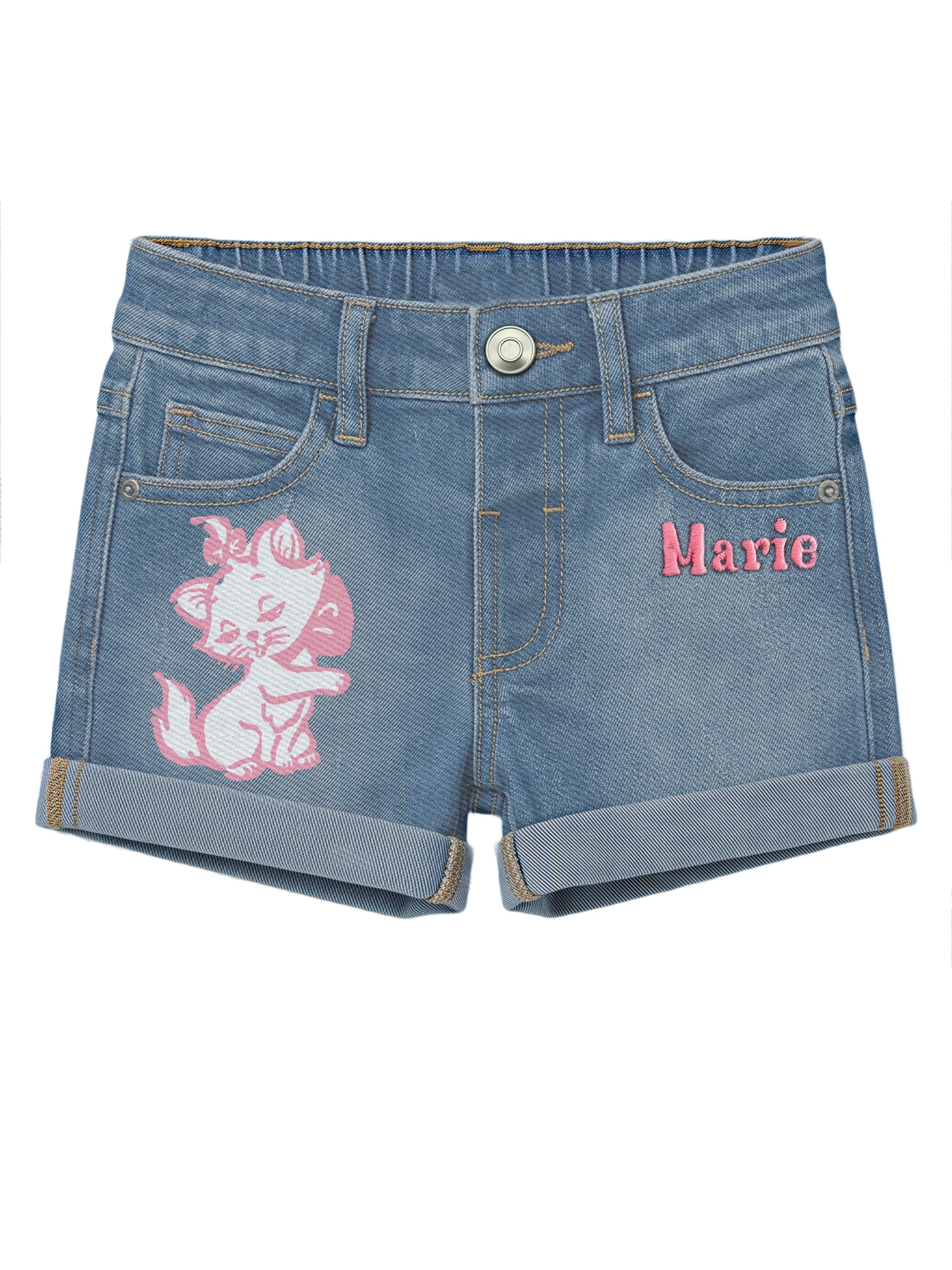 Marie The Aristocat Toddler Girls Denim Short, Sizes 12 Months - 5T