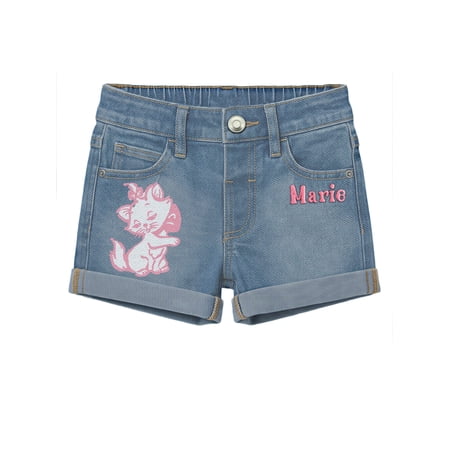 The Aristocats Marie The Aristocat Toddler Girls Denim Short, Sizes 12 Months - 5T