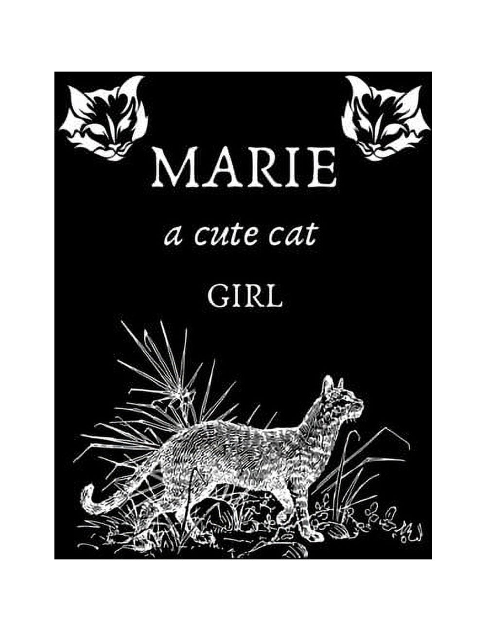 MARIE a cute cat girl: Sketch Book: 8.5" X 11", Personalized Artist Sketchbook: 120 pages, Sketching, Drawing and Creative Doodling. Sketchbook to Draw (Paperback)