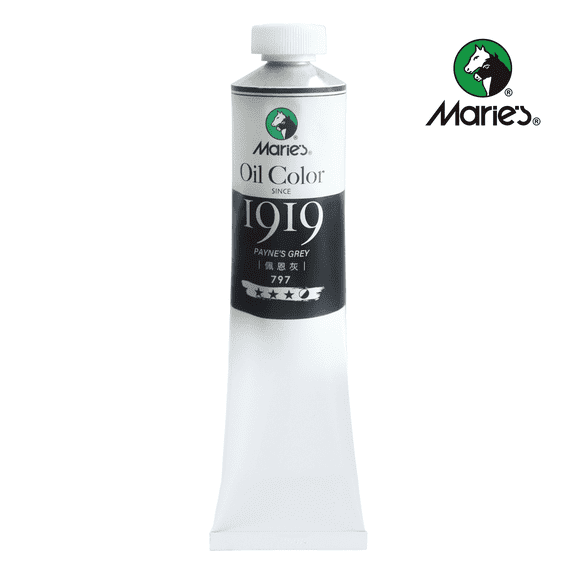 Marie's Artist Oil Colour Paints PAYNE'S GREY 170ml 5.75oz Tube Oil Painting Supplies for Adult Artist Beginners