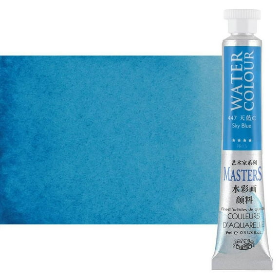 Marie's Watercolor Paint - Concentrated Color, Pure Pigments, High Lightfastness Ratings Craft Paint for Artists - Sky Blue (9mL/0.3 oz)