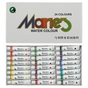 Marie‘s Watercolor Paint Set of 24 Assorted Colors for Students, Beginners and Painting Lovers, 12 ml/Tube