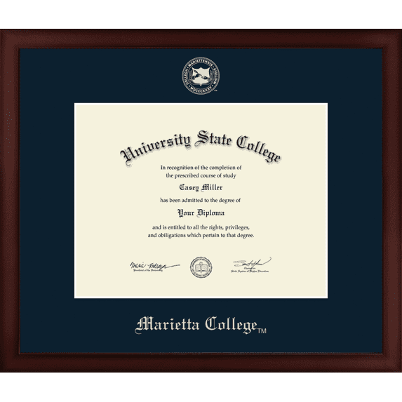 Marietta College Diploma Frame, Document Size 11" x 8.5"