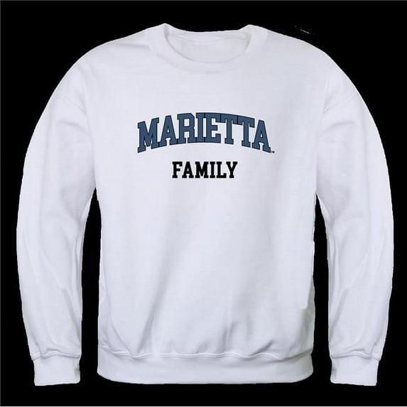 Marietta College Pioneers Family Crewneck Sweatshirt, White - Extra Large