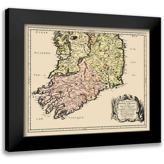 Mariette 23x20 Black Modern Framed Museum Art Print Titled - Southern Ireland - Mariette 1665