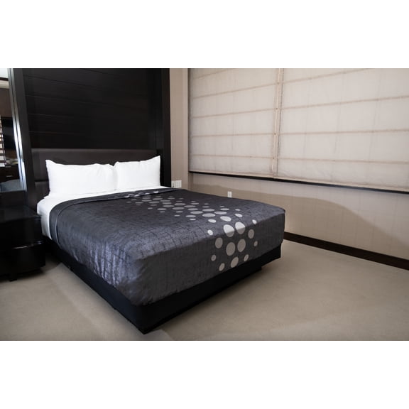 Marigold Bedding Decorative Top Sheet Polka Dots Dark Grey/Grey King 114x115