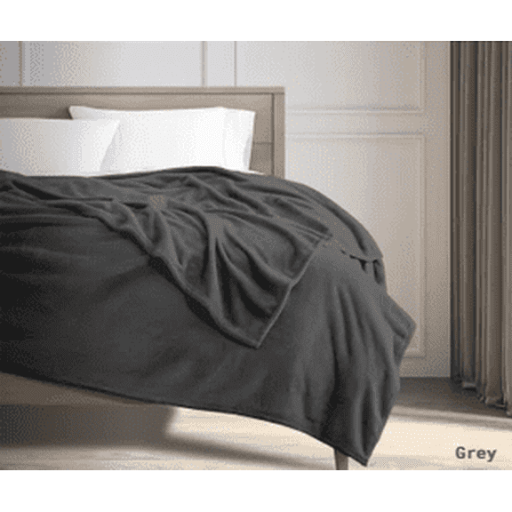 Marigold Bedding Fleece Blanket Elegance Grey Queen 90x90