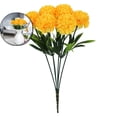 thumbnail image 1 of Marigold Flowers, Artificial Flowers Fake Marigold Bulk Silk Bushes Fake Halloween Flowers, Marigold with Stems Artificial Flowers for Halloween Party Decor, 1 of 6