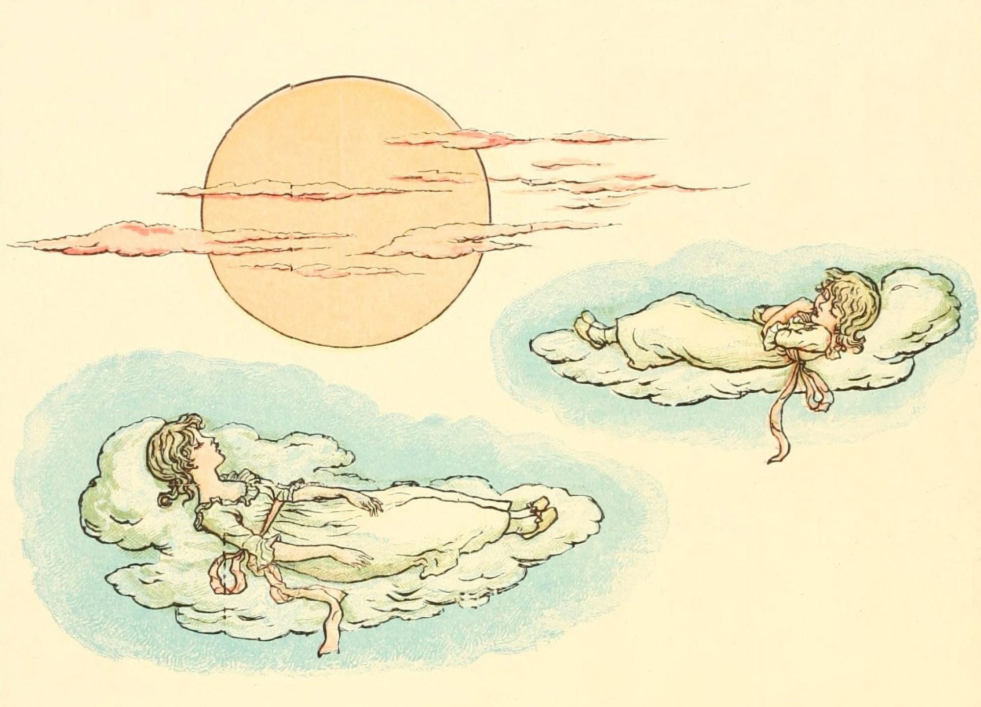 Marigold Garden 1900 Cloud-beds Canvas Art - Kate Greenaway (24 x 36)