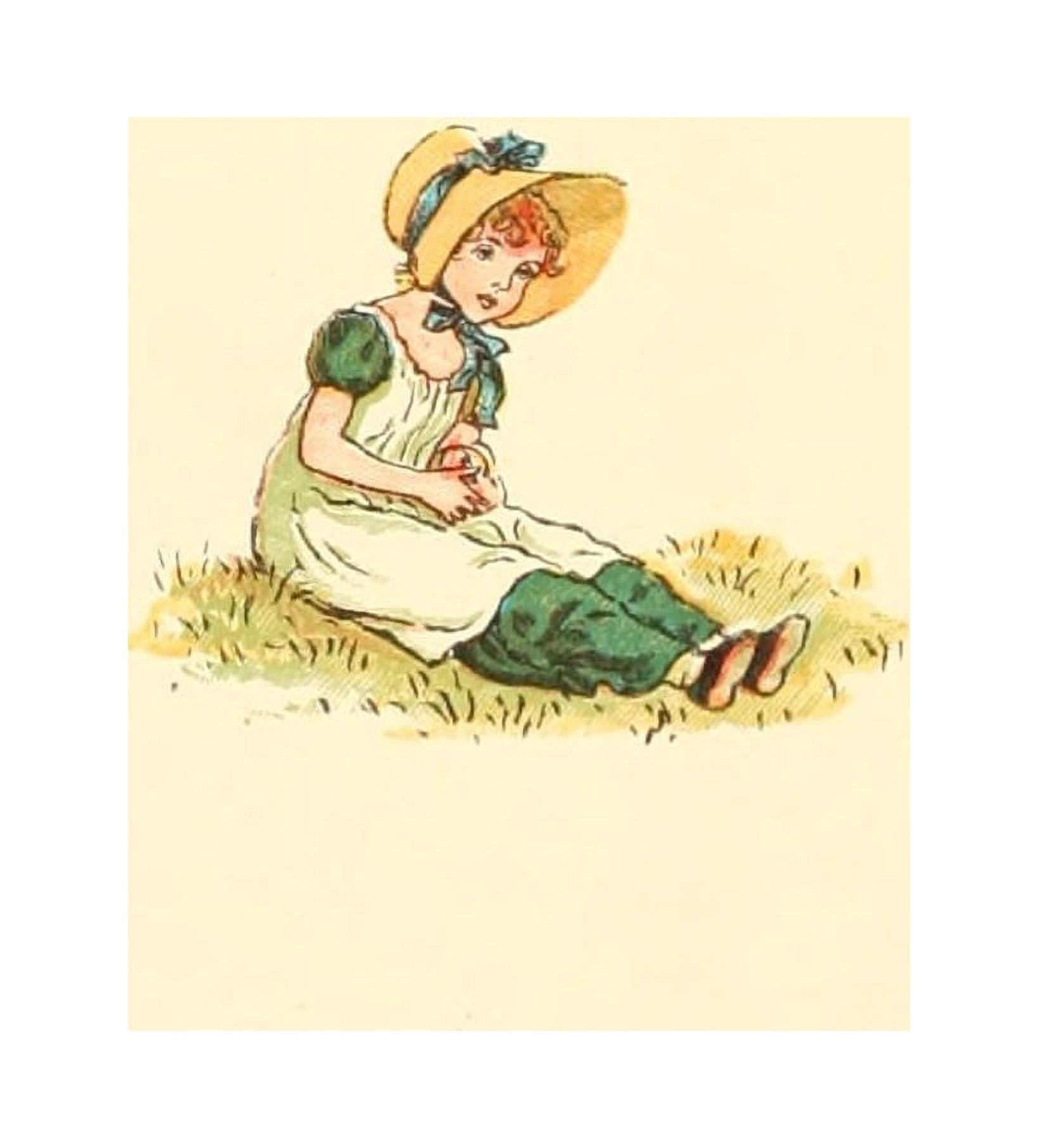 Marigold Garden 1900 Fairy blue eyes Canvas Art - Kate Greenaway (18 x 24)