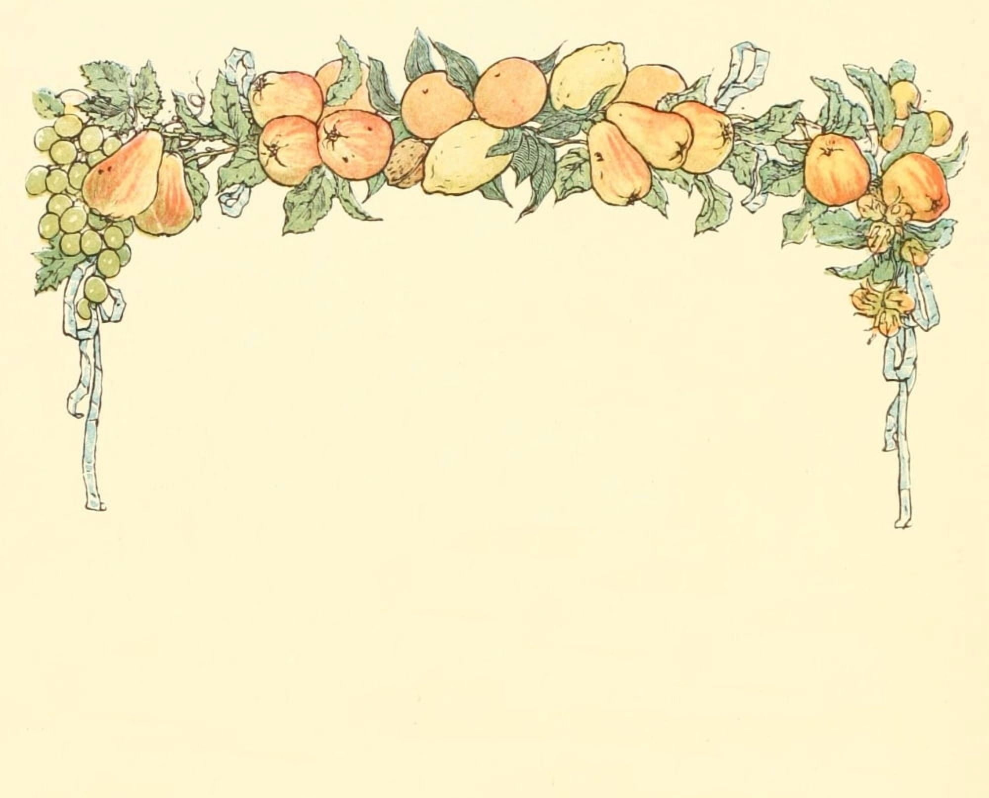 Marigold Garden 1900 Fruit frame Canvas Art - Kate Greenaway (18 x 24)
