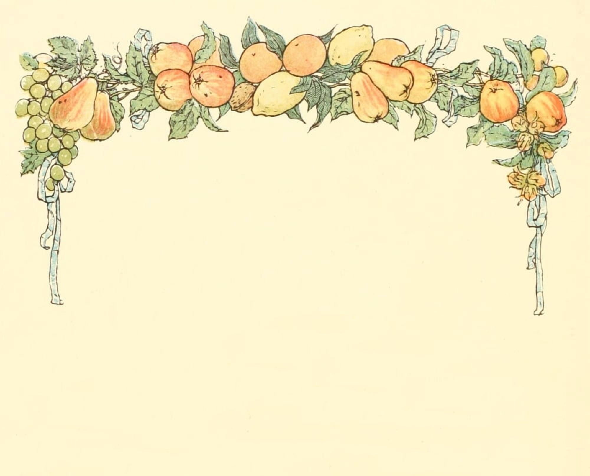 Marigold Garden 1900 Fruit frame Canvas Art - Kate Greenaway (24 x 36)
