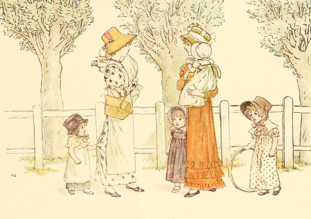 Marigold Garden 1900 Happy days Canvas Art - Kate Greenaway (18 x 24)
