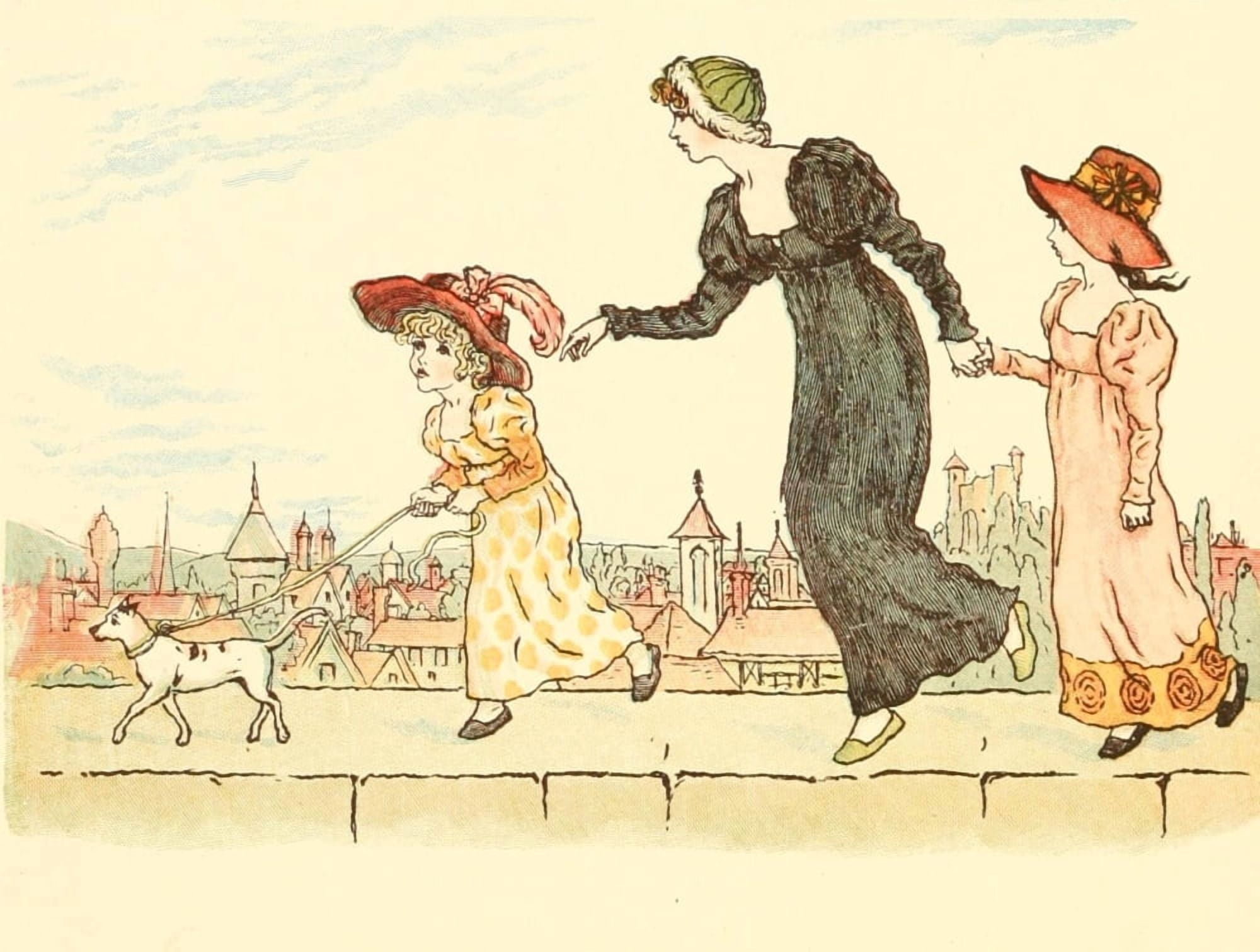 Marigold Garden 1900 On the wall-top 1 Canvas Art - Kate Greenaway (18 x 24)