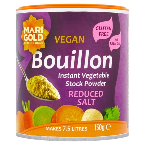 Marigold Less Salt Swiss Vegetable Bouillon 150g, British Import (Pack of 6)