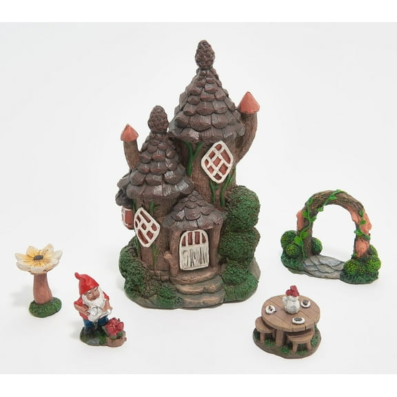 Marigold Miniature Whimsical Gnome Garden Decor Set