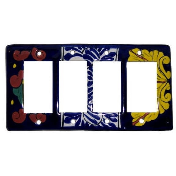 Marigold Talavera Quadruple Decora Switch Plate