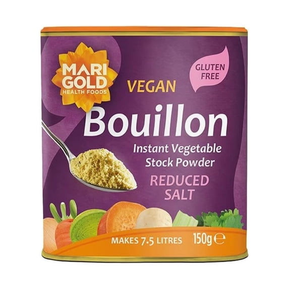 Marigold Vegan Bouillon Instant Vegetable Stock Powder Reduced Salt 150g