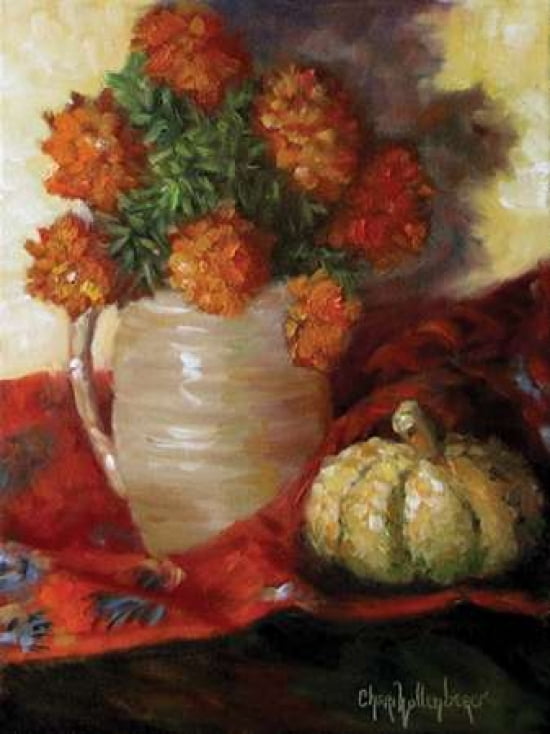 Marigolds II Canvas Art - Cheri Wollenberg (18 x 24)